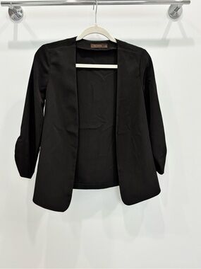 The Limited Black Open-Front Collarless Women's Blazer